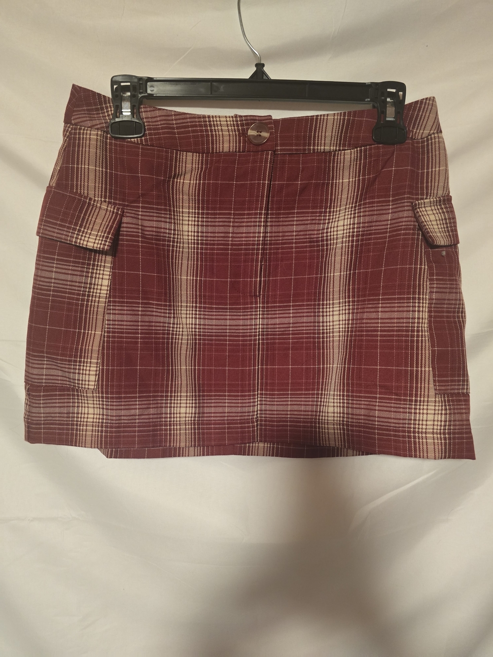 Forever 21 Burgundy Plaid Mini Skirt